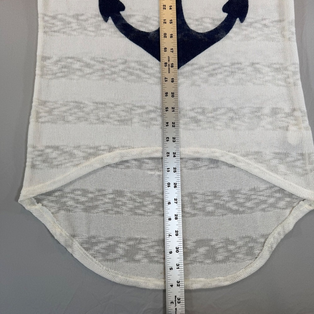 Vintage Havana Womens Anchor‎ Graphic Sleeveless High Low Knit Top White Small - Picture 7 of 10